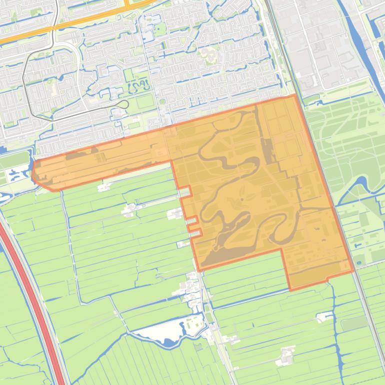 Kaart van de wijk Abtswoude.