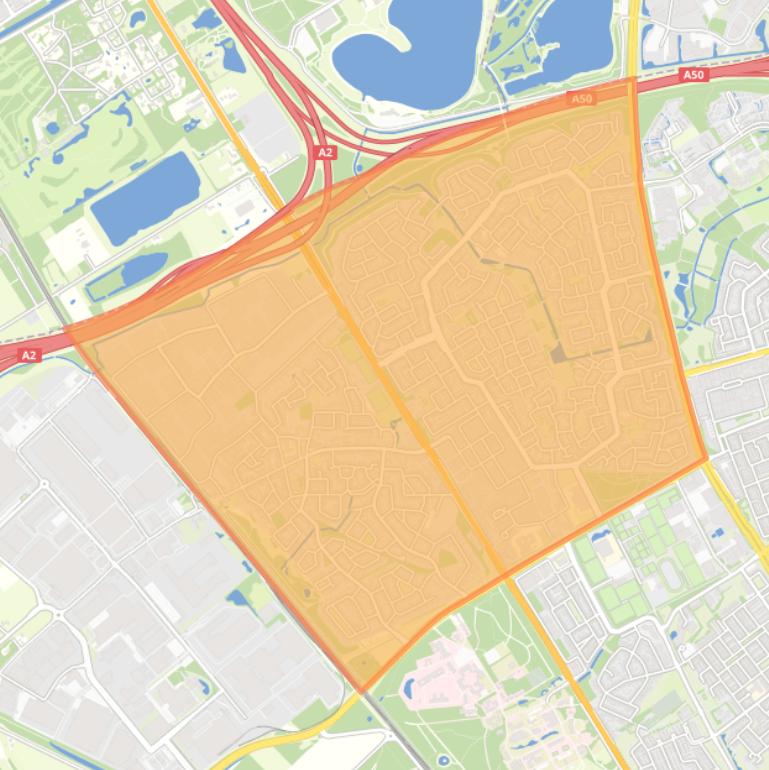 Kaart van de wijk Achtse Molen.