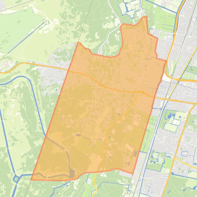 Kaart van de wijk Aerdenhout.