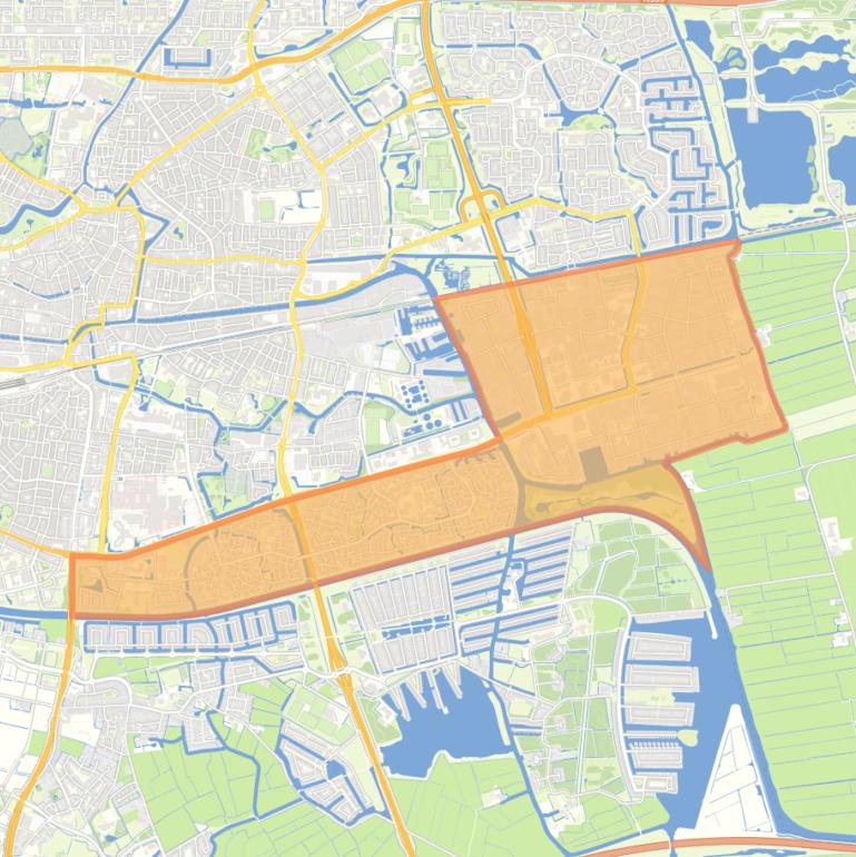 Kaart van de wijk Aldlân & De Hemrik.