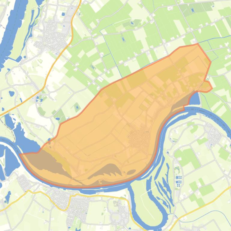 Kaart van de wijk Alphen.