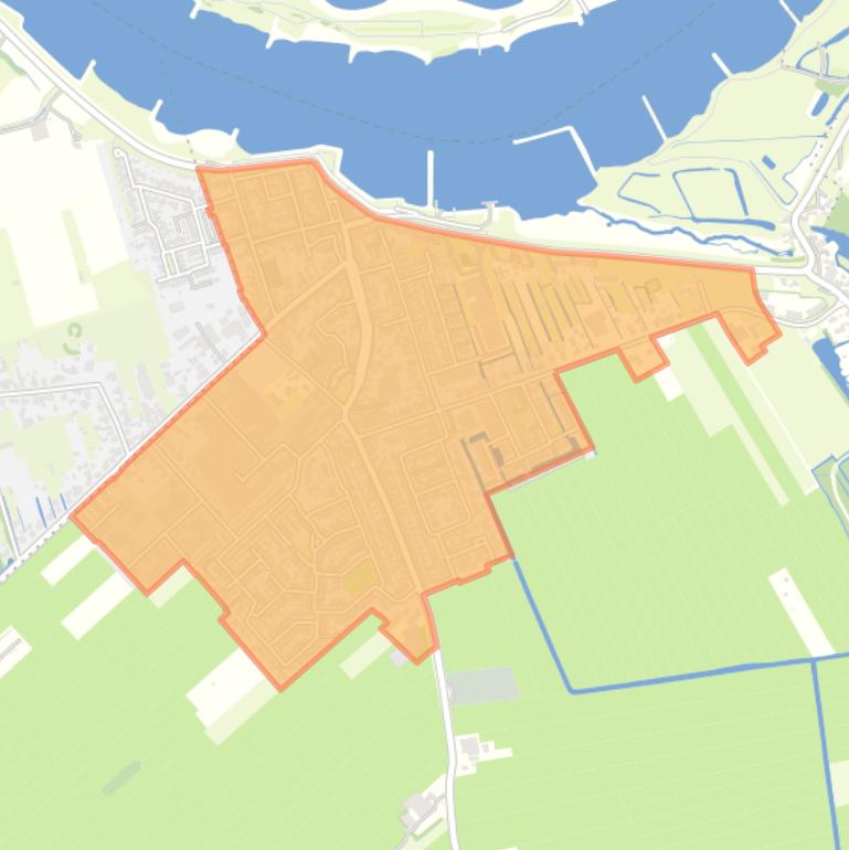 Kaart van de wijk Ameide.