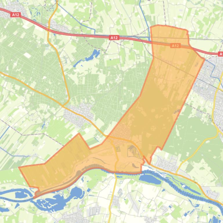 Kaart van de wijk Amerongen.