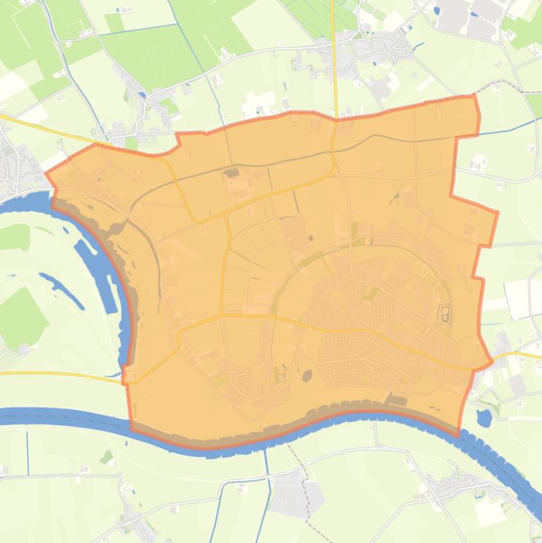 Kaart van de wijk Ammerzoden.