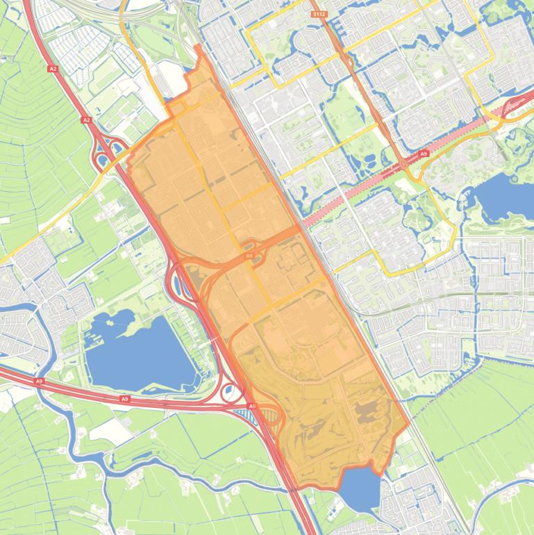 Kaart van de Amstel III/Bullewijk.
