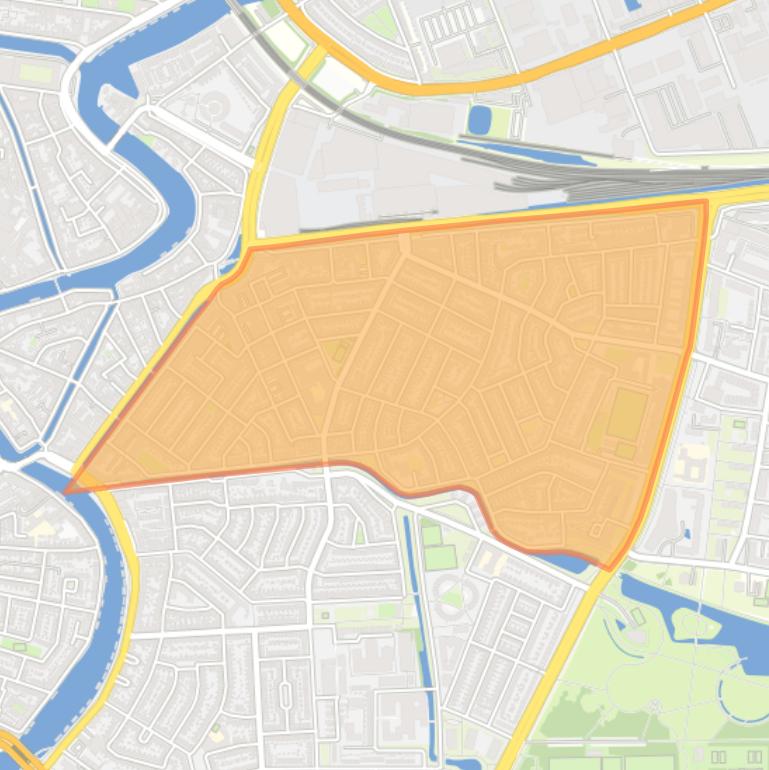 Kaart van de Amsterdamsewijk.