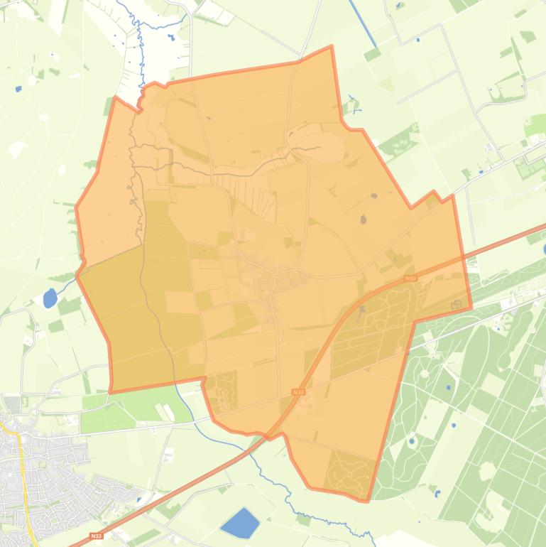 Kaart van de wijk Anderen.