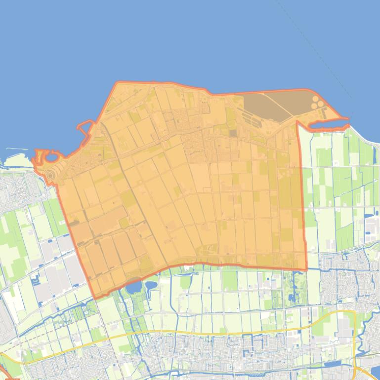 Kaart van de wijk Andijk.