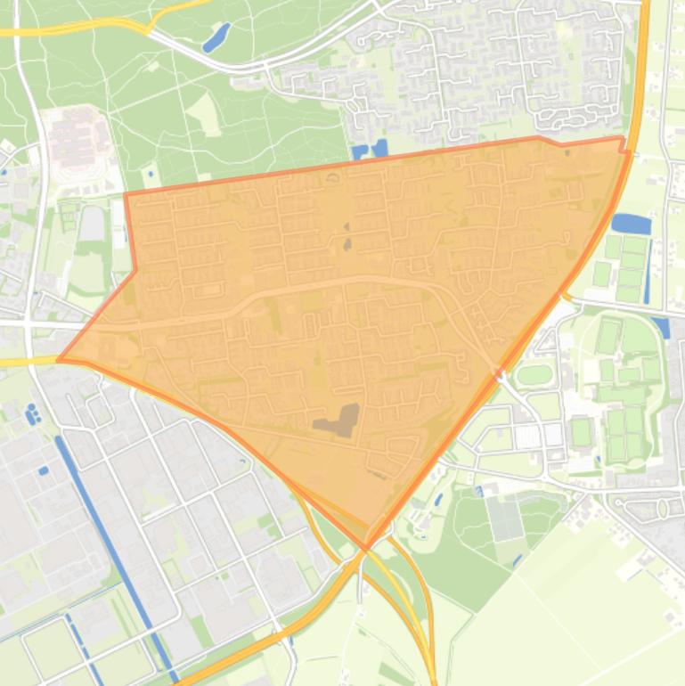 Kaart van de wijk Angelslo.