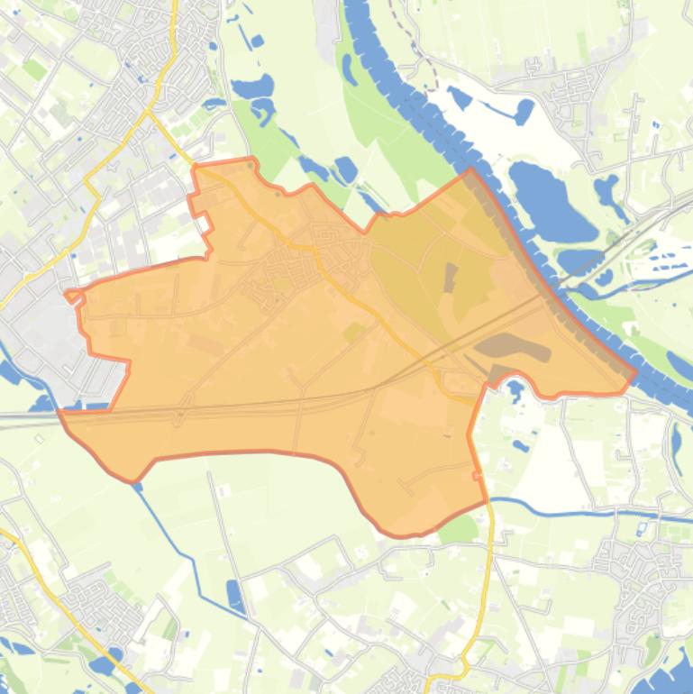 Kaart van de wijk Angeren.