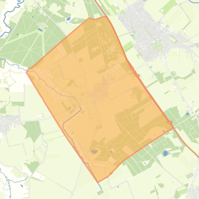 Kaart van de wijk Anloo.