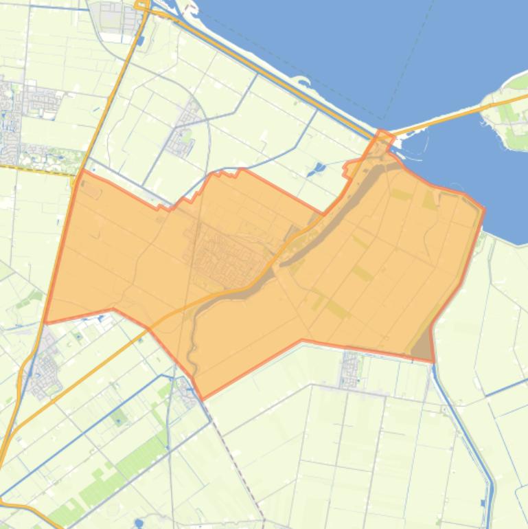 Kaart van de wijk Anna Paulowna.