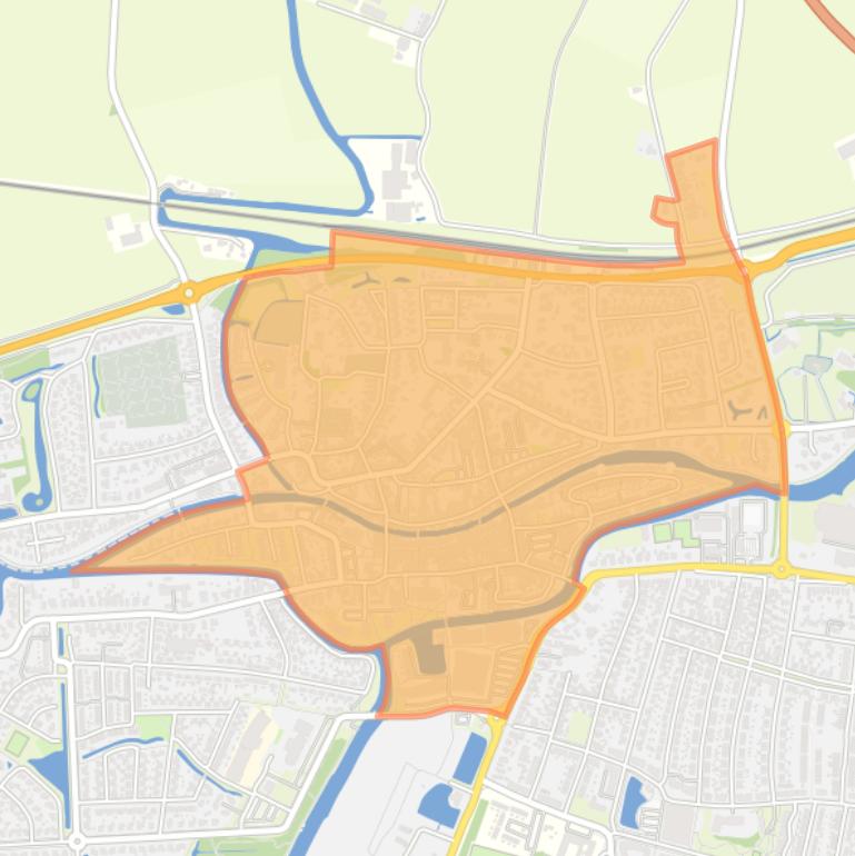 Kaart van de wijk Appingedam-Centrum.