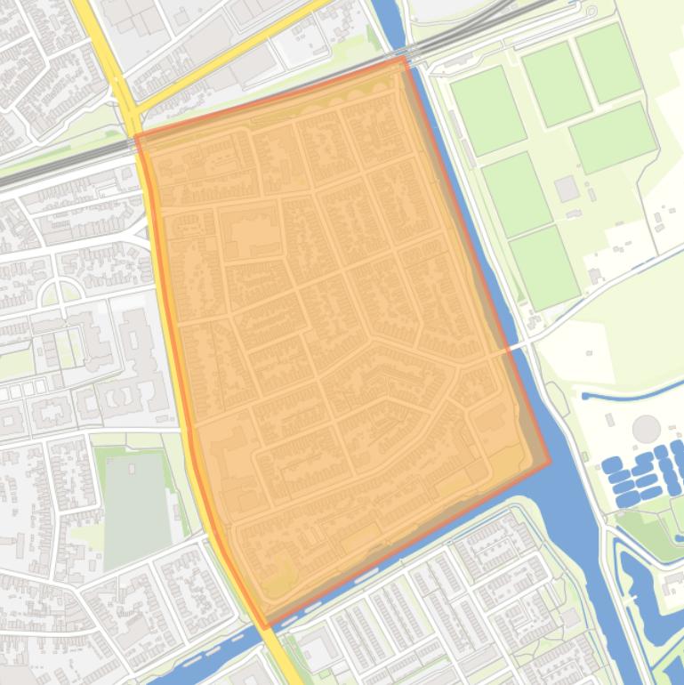 Kaart van de wijk Armhoef.