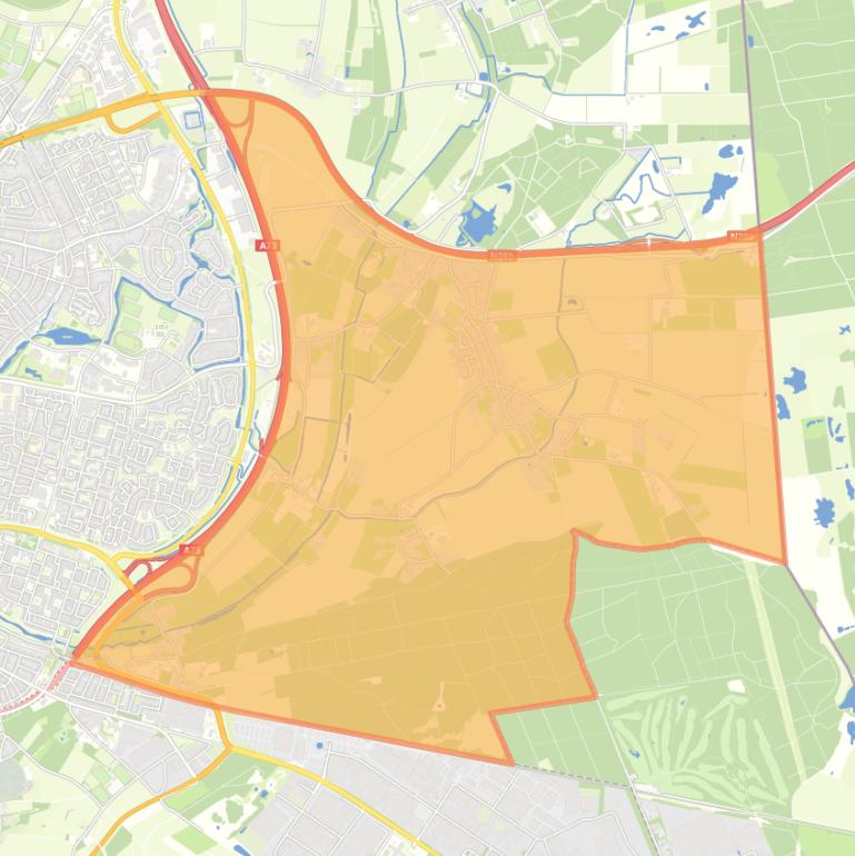 Kaart van de wijk Asenray.