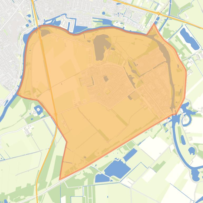 Kaart van de wijk Asperen.