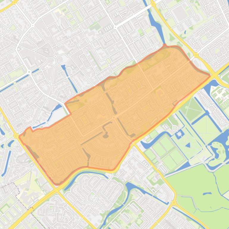 Kaart van de wijk Assumburg.