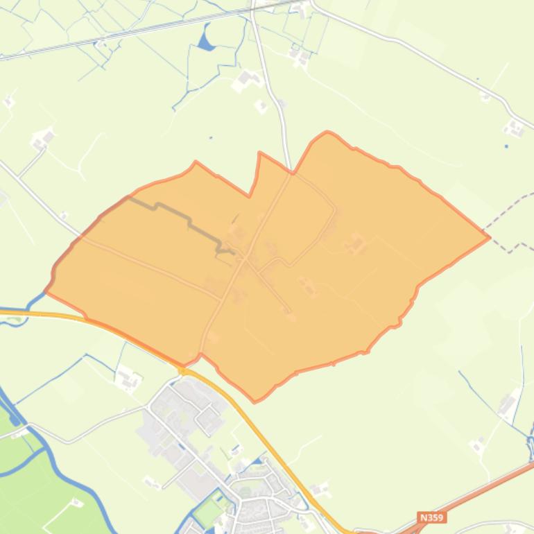 Kaart van de wijk Baaium.