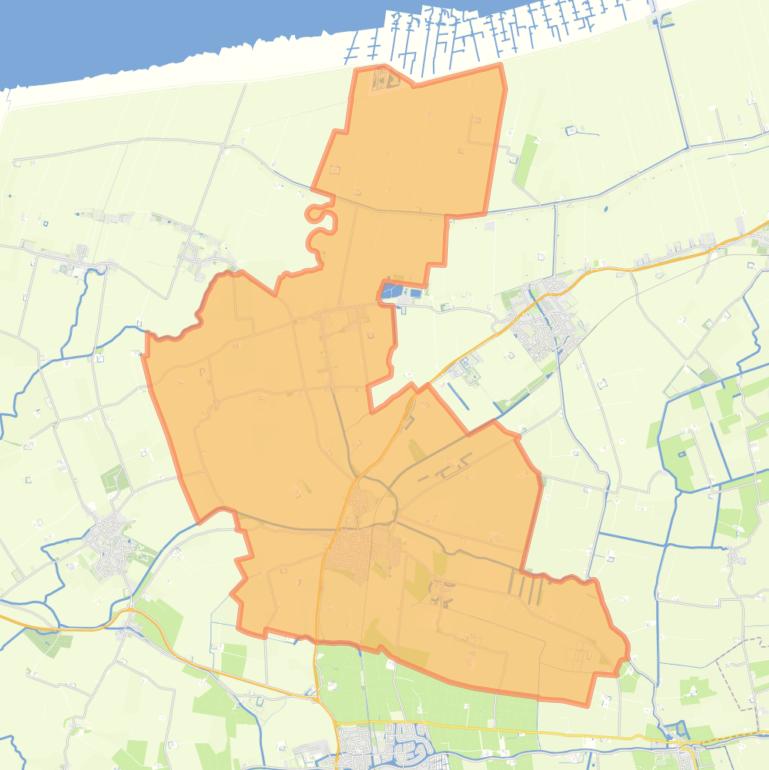 Kaart van de wijk Baflo.