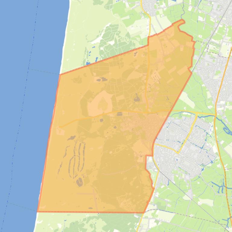 Kaart van de wijk Bakkum.