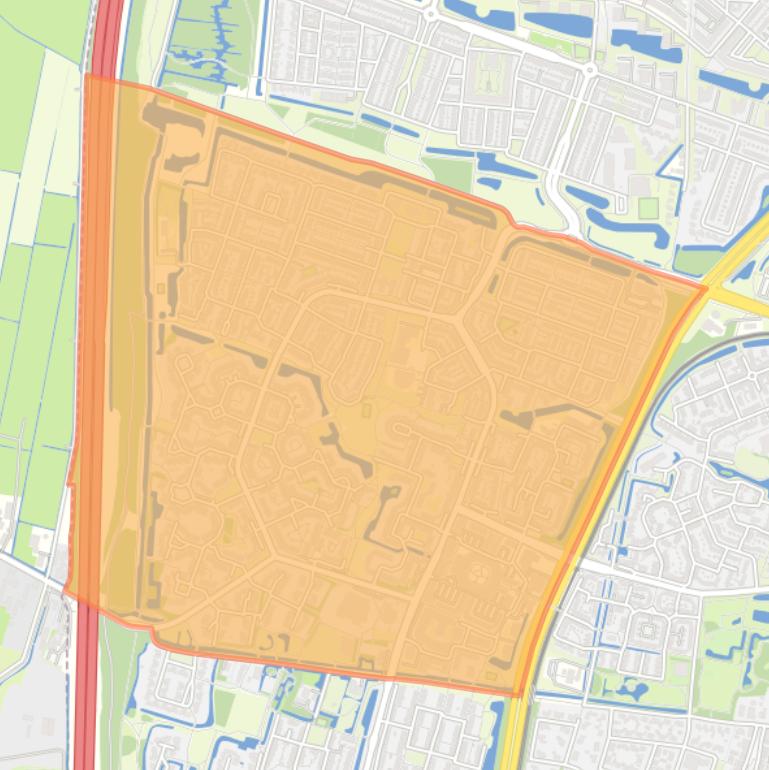 Kaart van de wijk Batau Noord.