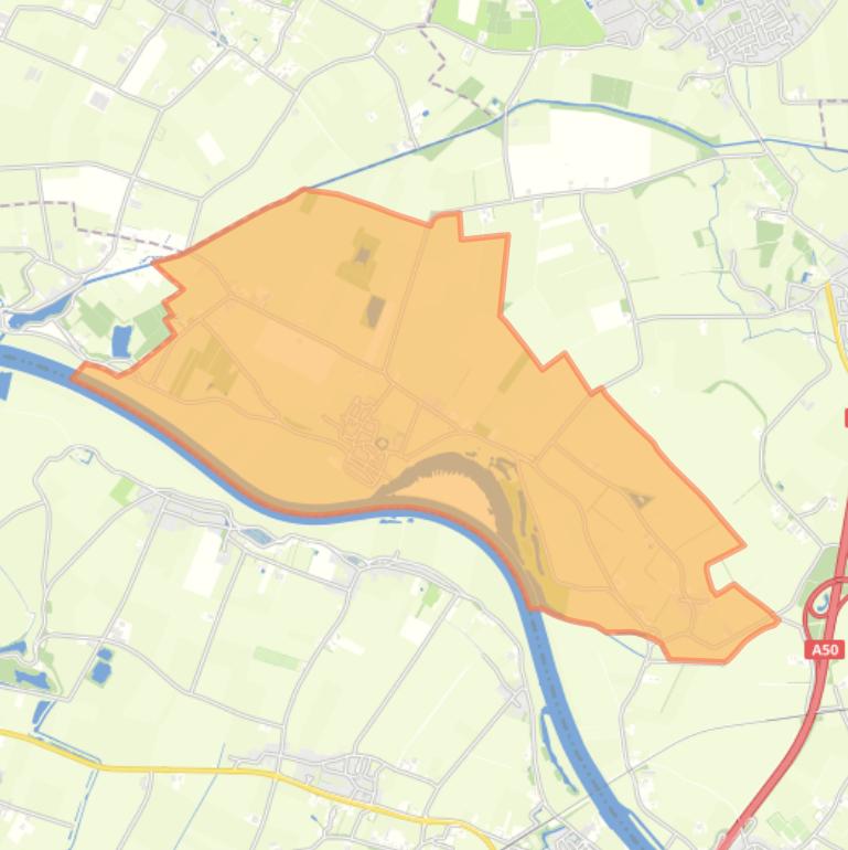 Kaart van de wijk Batenburg.