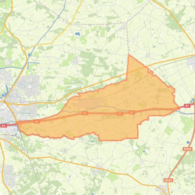 Kaart van de wijk Bathmen.