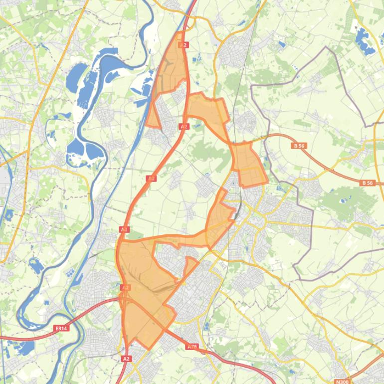 Kaart van de wijk Bedrijven- en industrieterrein.