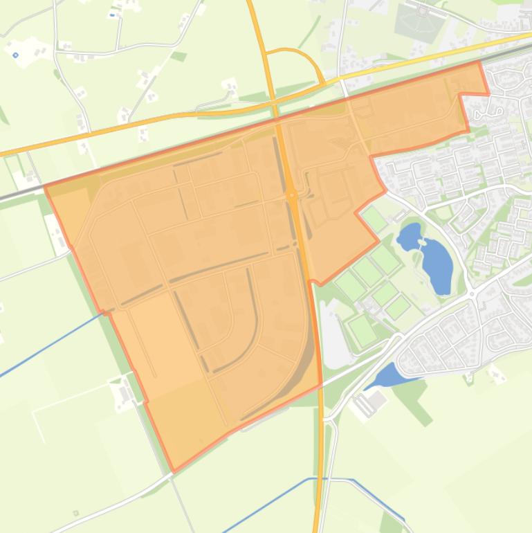 Kaart van de wijk Bedrijventerrein Holten.