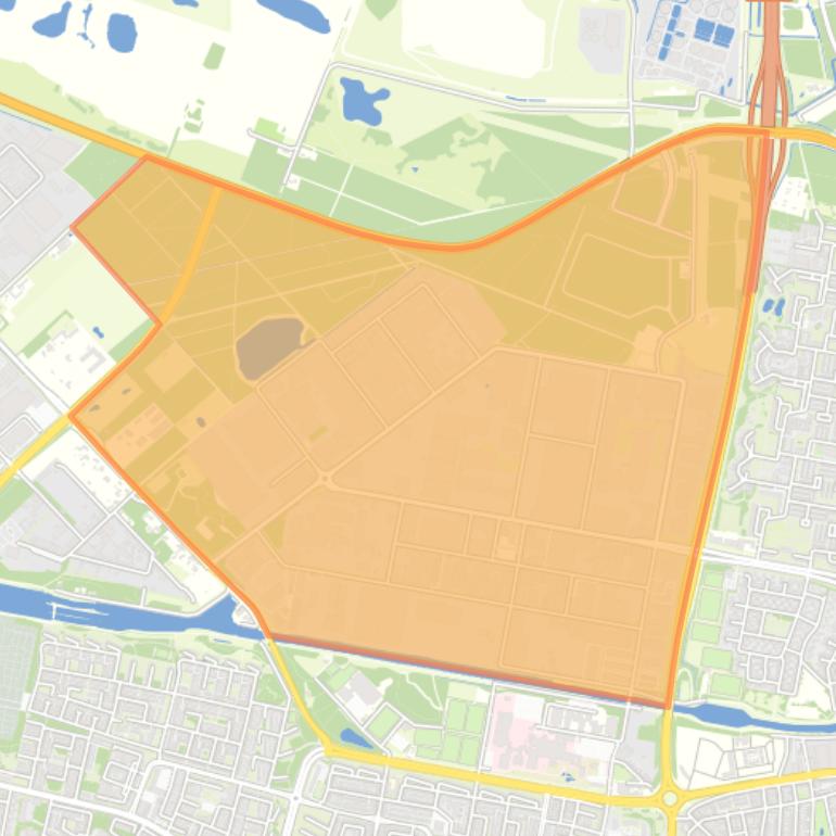 Kaart van de wijk Bedrijventerrein Kraaiven.