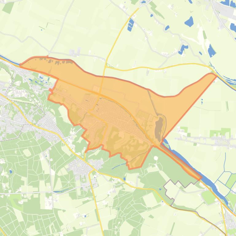 Kaart van de wijk Beek.