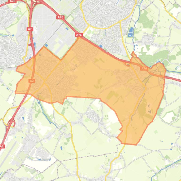 Kaart van de wijk Beek - Spaubeek.