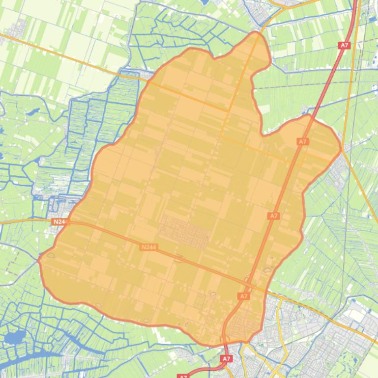 Kaart van de wijk Beemster.