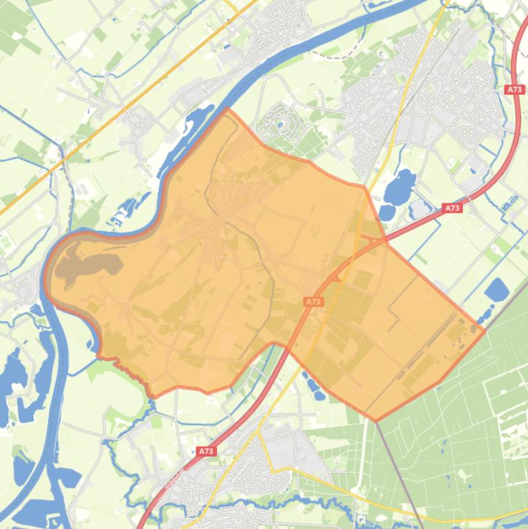 Kaart van de wijk Beesel.