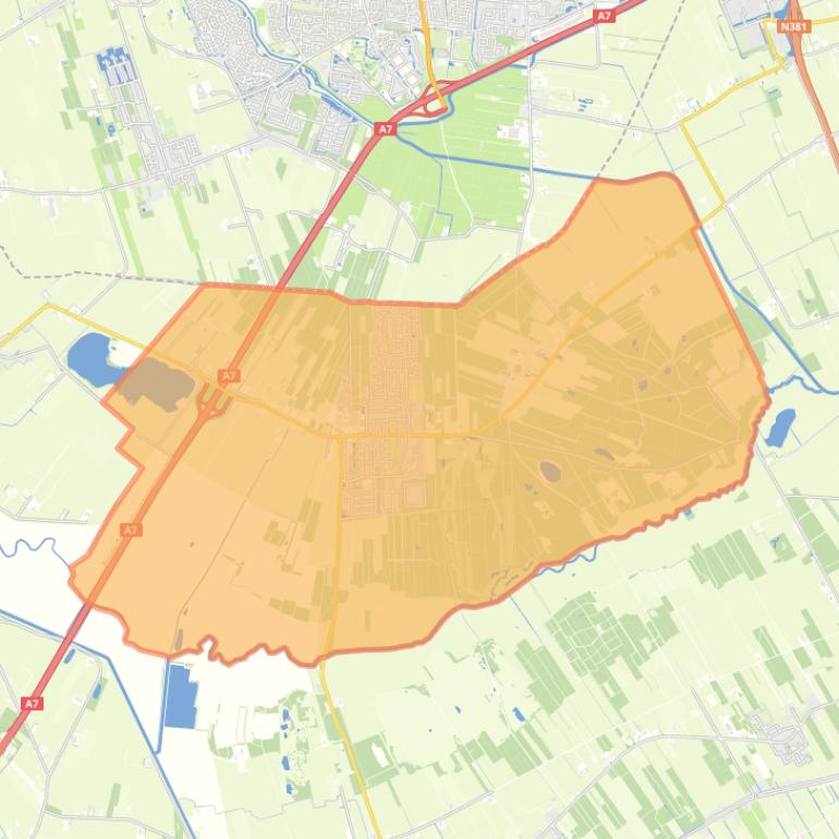 Kaart van de wijk Beetsterzwaag.