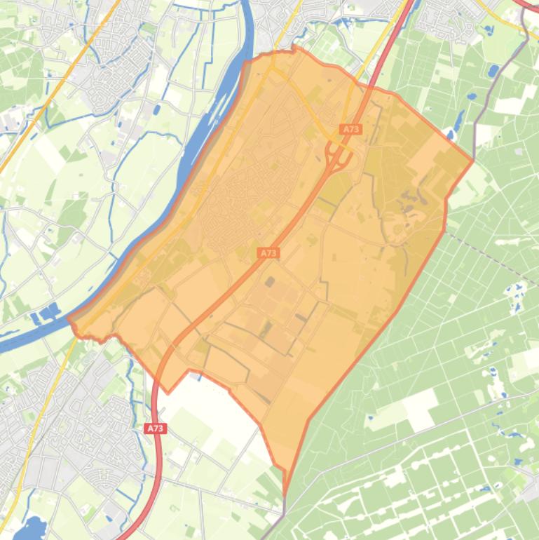 Kaart van de wijk Belfeld.