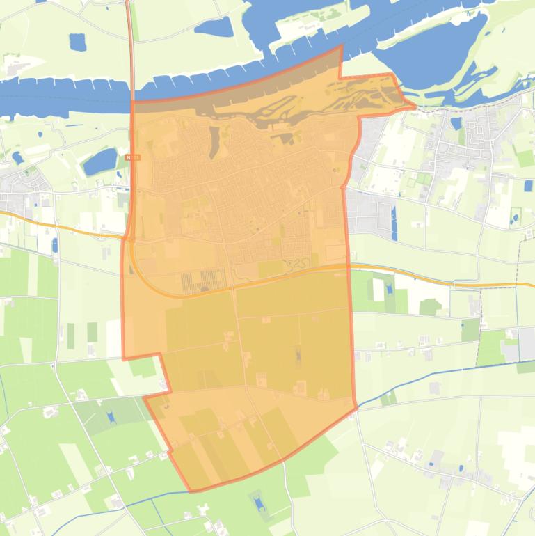 Kaart van de wijk Beneden-Leeuwen.