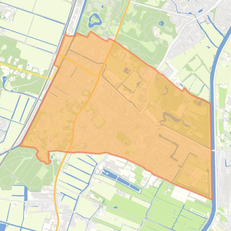 Kaart van de wijk Bennebroek.