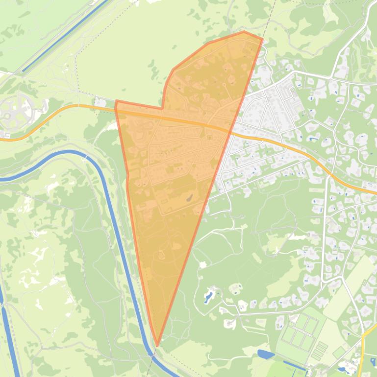 Kaart van de wijk Bentveld.