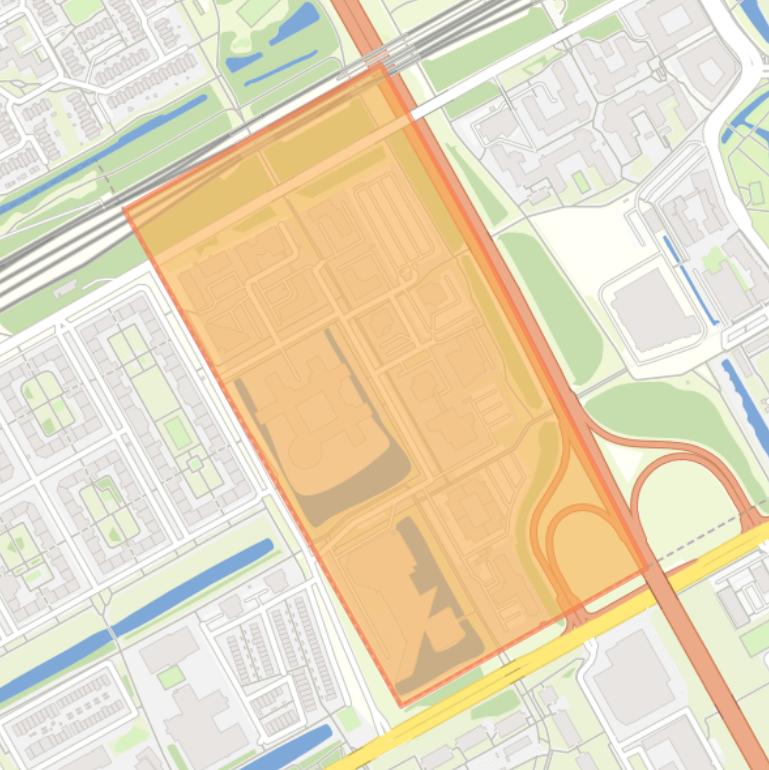 Kaart van de wijk Bergwijkpark.