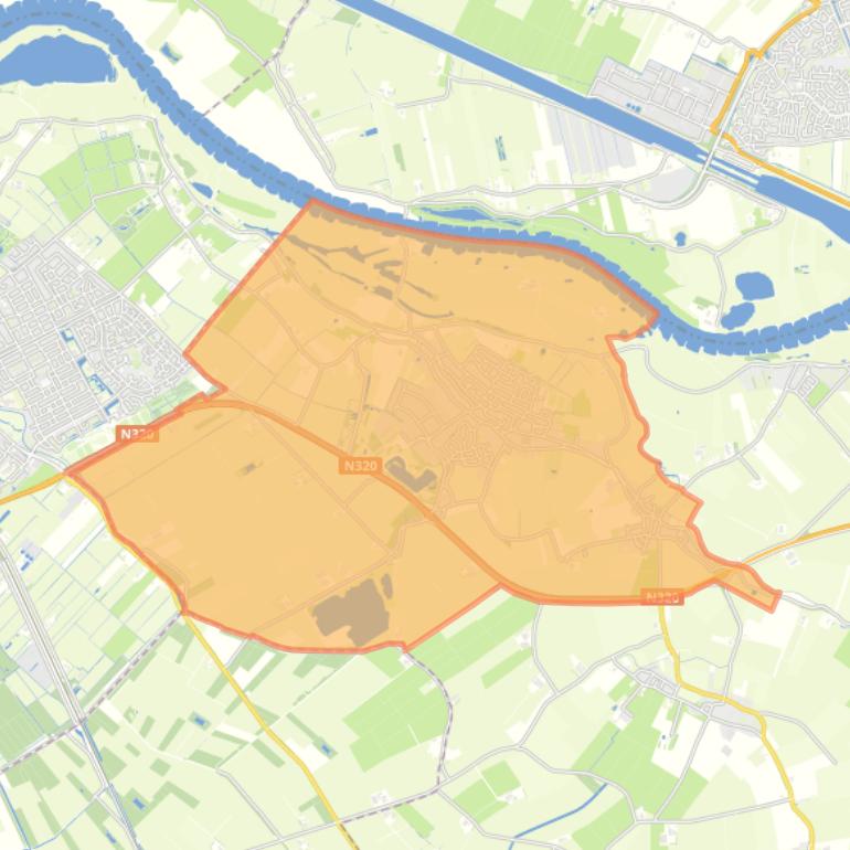 Kaart van de wijk Beusichem.