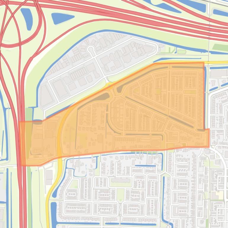 Kaart van de wijk Bijdorp.