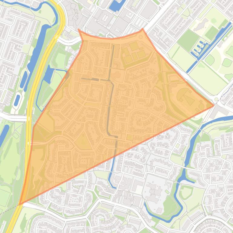 Kaart van de wijk Bijvanck.