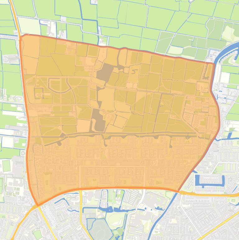 Kaart van de wijk Bilgaard & Havankpark en omgeving.