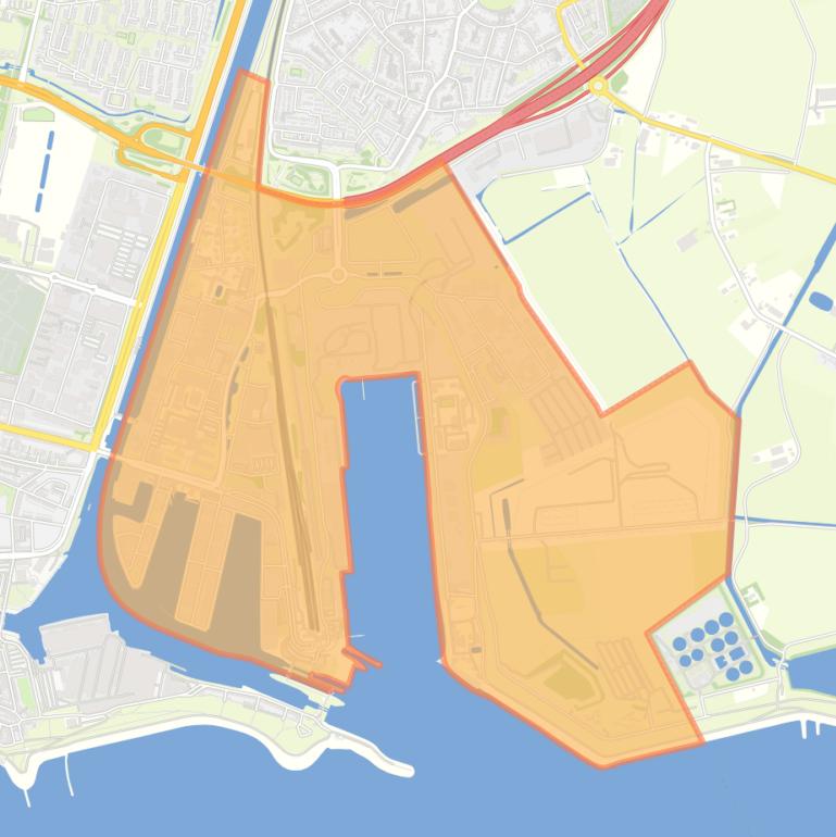 Kaart van de wijk Binnen- en Buitenhavens.