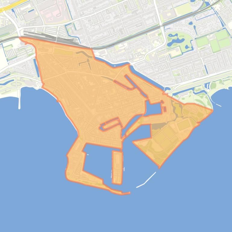 Kaart van de wijk Binnenstad.