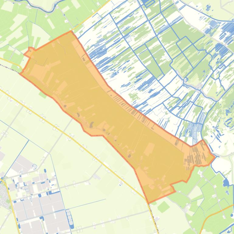 Kaart van de wijk Blankenham.