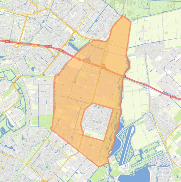 Kaart van de Bleiswijk Buiten.