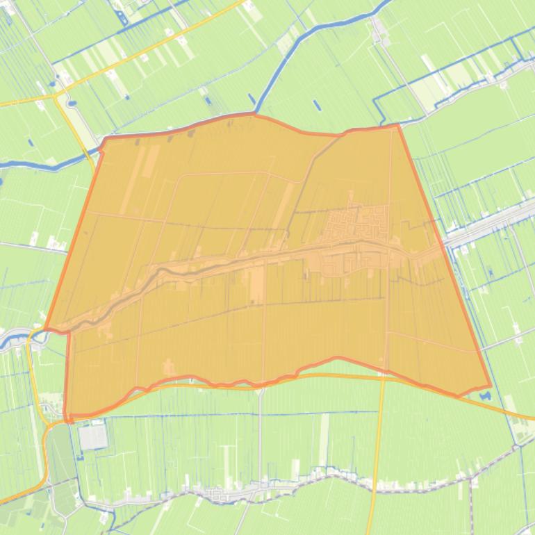 Kaart van de wijk Bleskensgraaf ca.