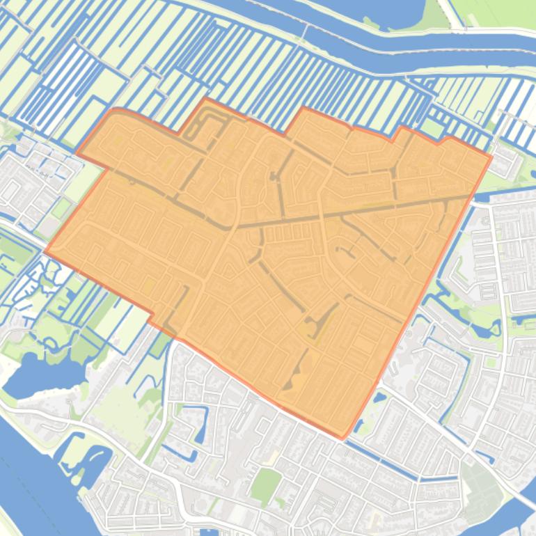 Kaart van de wijk Blokweer.